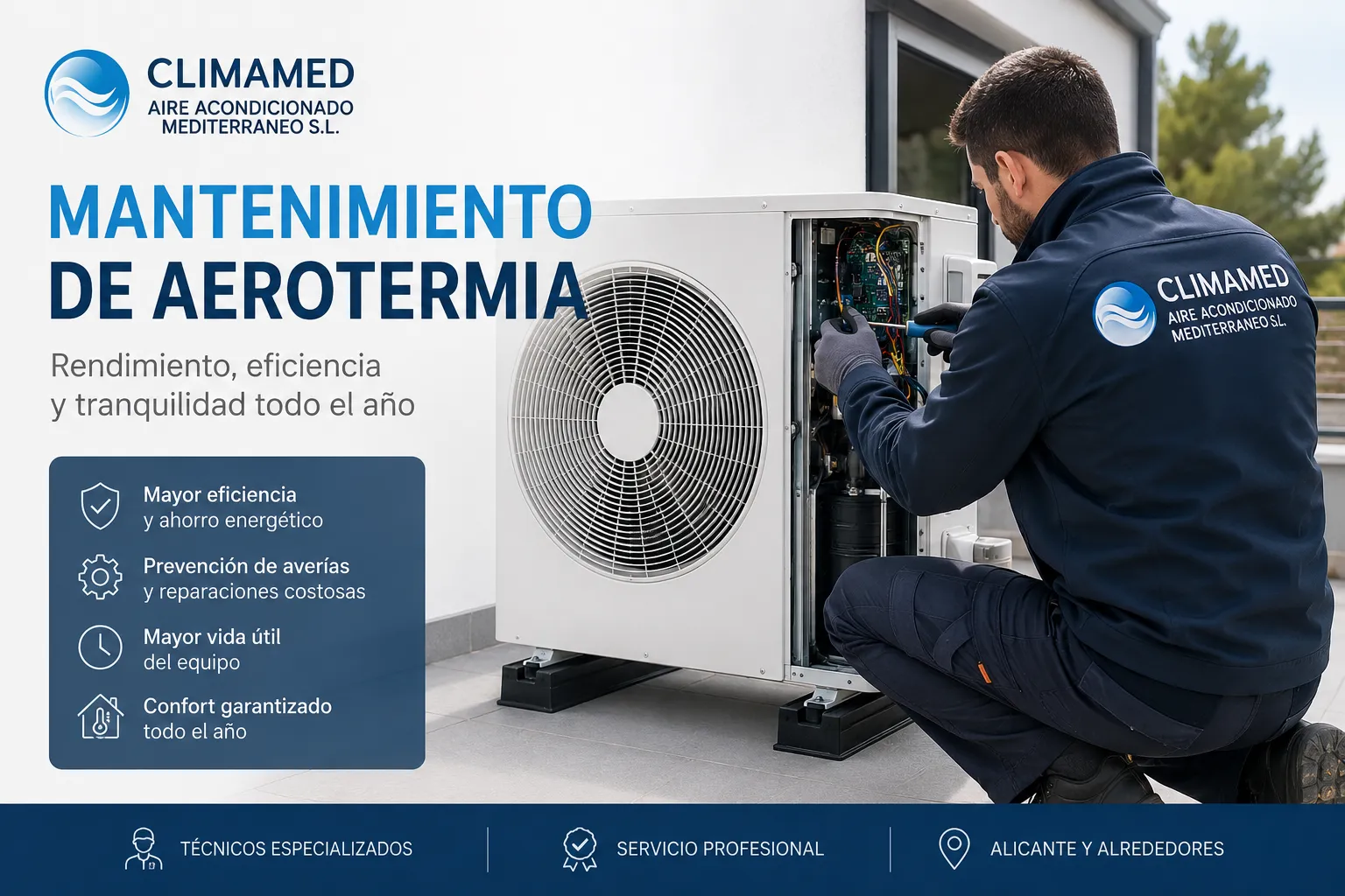 servicio de mantenimiento de aerotermia en alicante